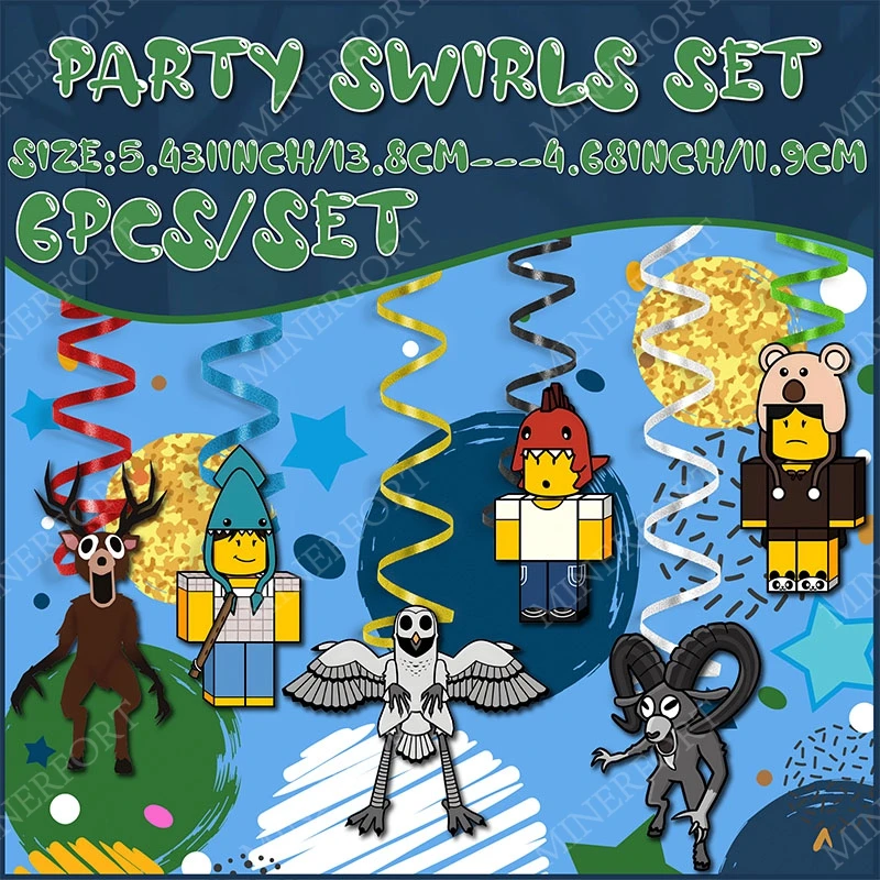 ROBLOX 99 noches en el bosque Personaje temático en espiral Conjunto de arreglo de pastel para criar ciervos Artículos decorativos para fiesta de Halloween - imagen 2