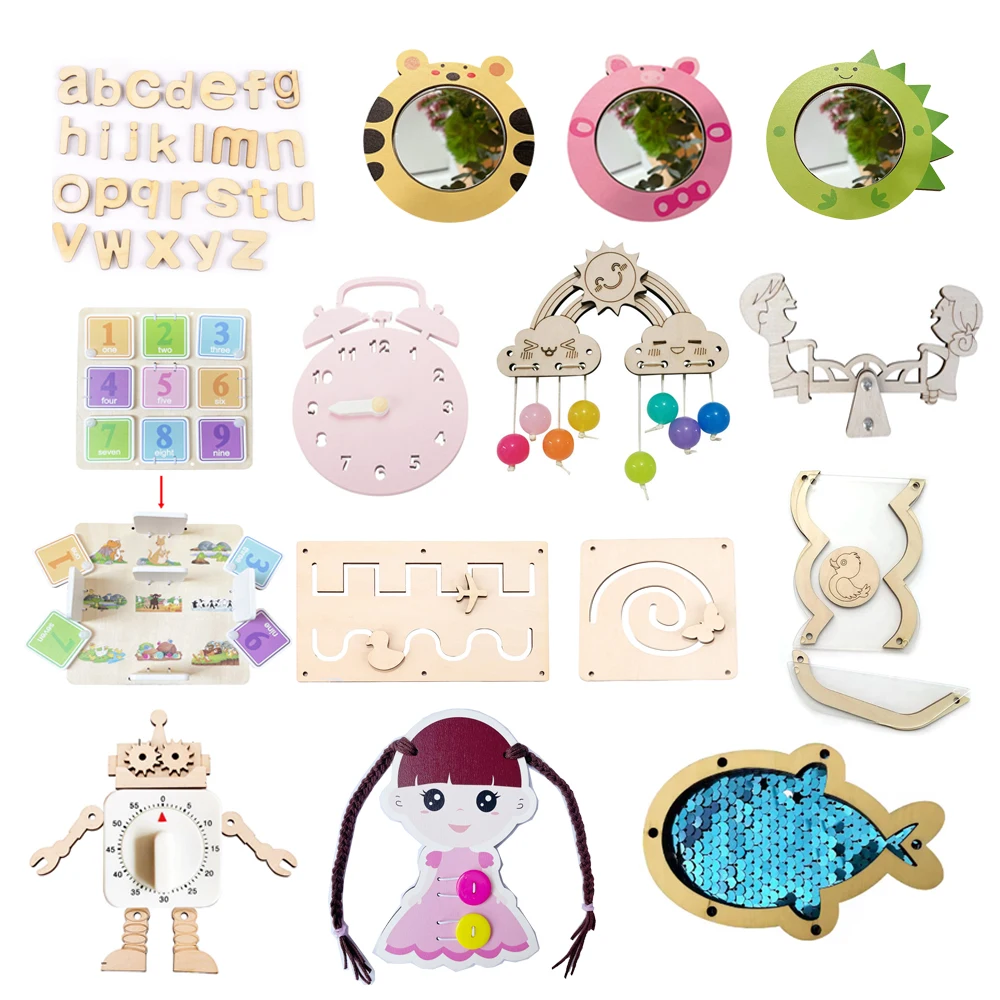 Tablero ocupado para niños pequeños, juguete educativo Montessori, tablero de actividades sensoriales, accesorios, juguetes educativos para niños de 3, 4 y 5 años