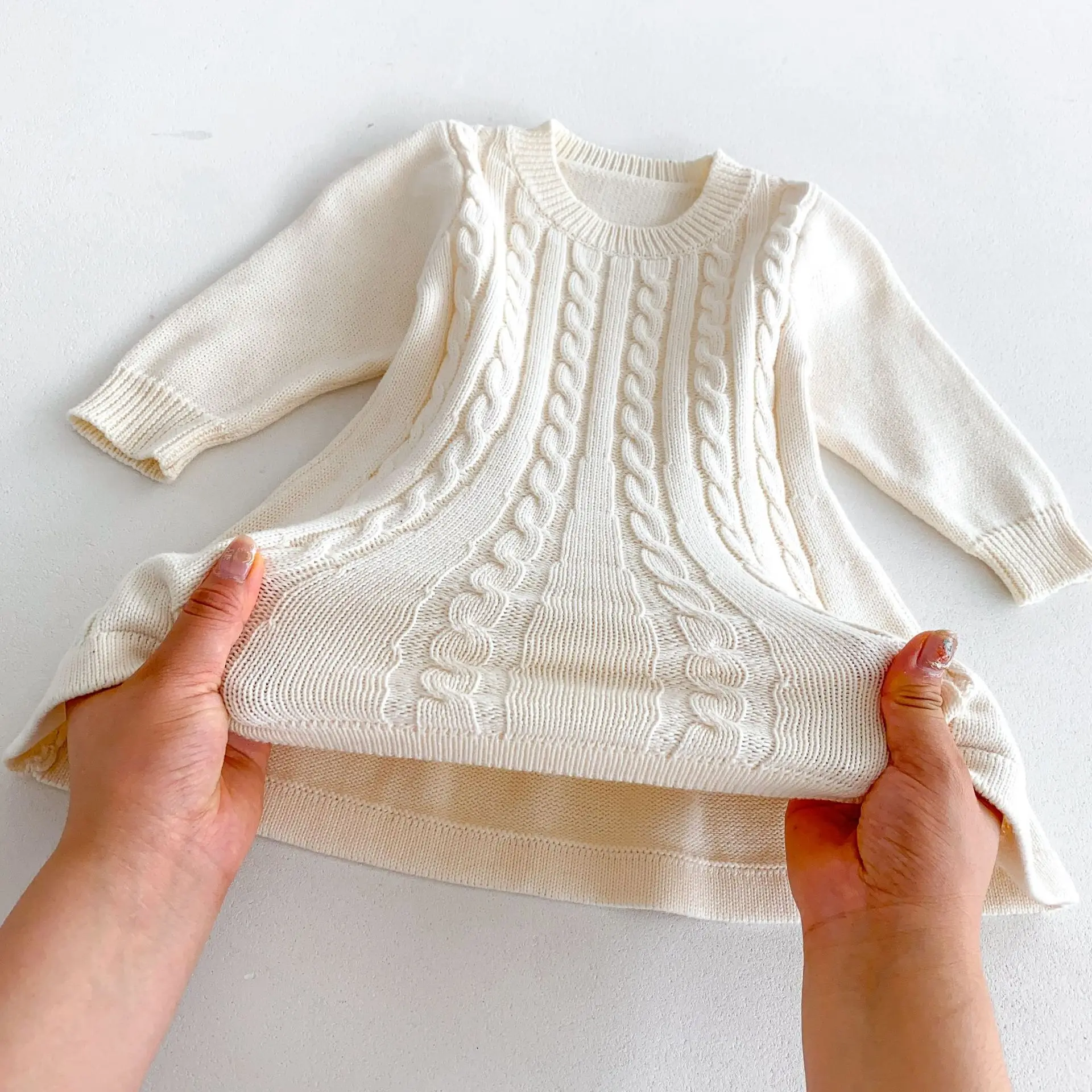 Vestido de punto Milangel manga larga cuello redondo para niños - imagen 5