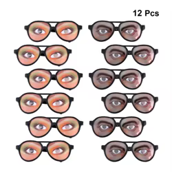 12 Pcs Halloween Party Glasses Lightweight Funny Eyes Eyewear Blue Shadow Cool Fashion Toy Plastic Frame Long Use