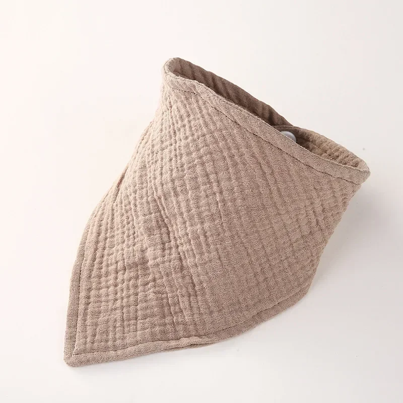 Baberos para bebé, paños para eructar, gasa de doble capa de algodón sólido, toalla de Saliva de muselina para bebé, bufanda de tela para eructar para niños y niñas, accesorios de alimentación - imagen 4
