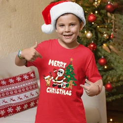 Camiseta navideña de reno para niño – Manga corta