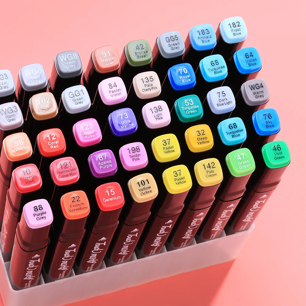 30/40/60/80 Colors Alcohol Felt Markers Pens Dual Tip Permanent Artist Art School Supplies Manga Sketching Markers Student Gift - imagen 4