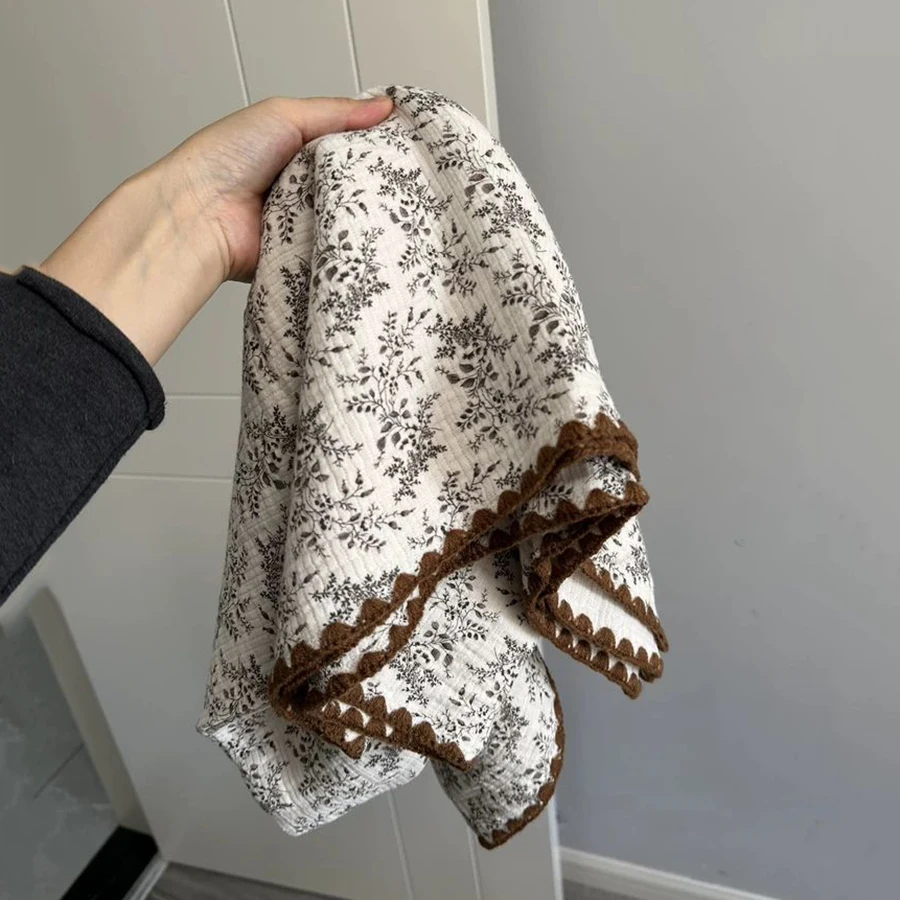 Manta envolvente de muselina Floral, Toalla de baño para bebé, manta envolvente de muselina, mantas de muselina para recién nacido, manta suave y cerosa - imagen 2