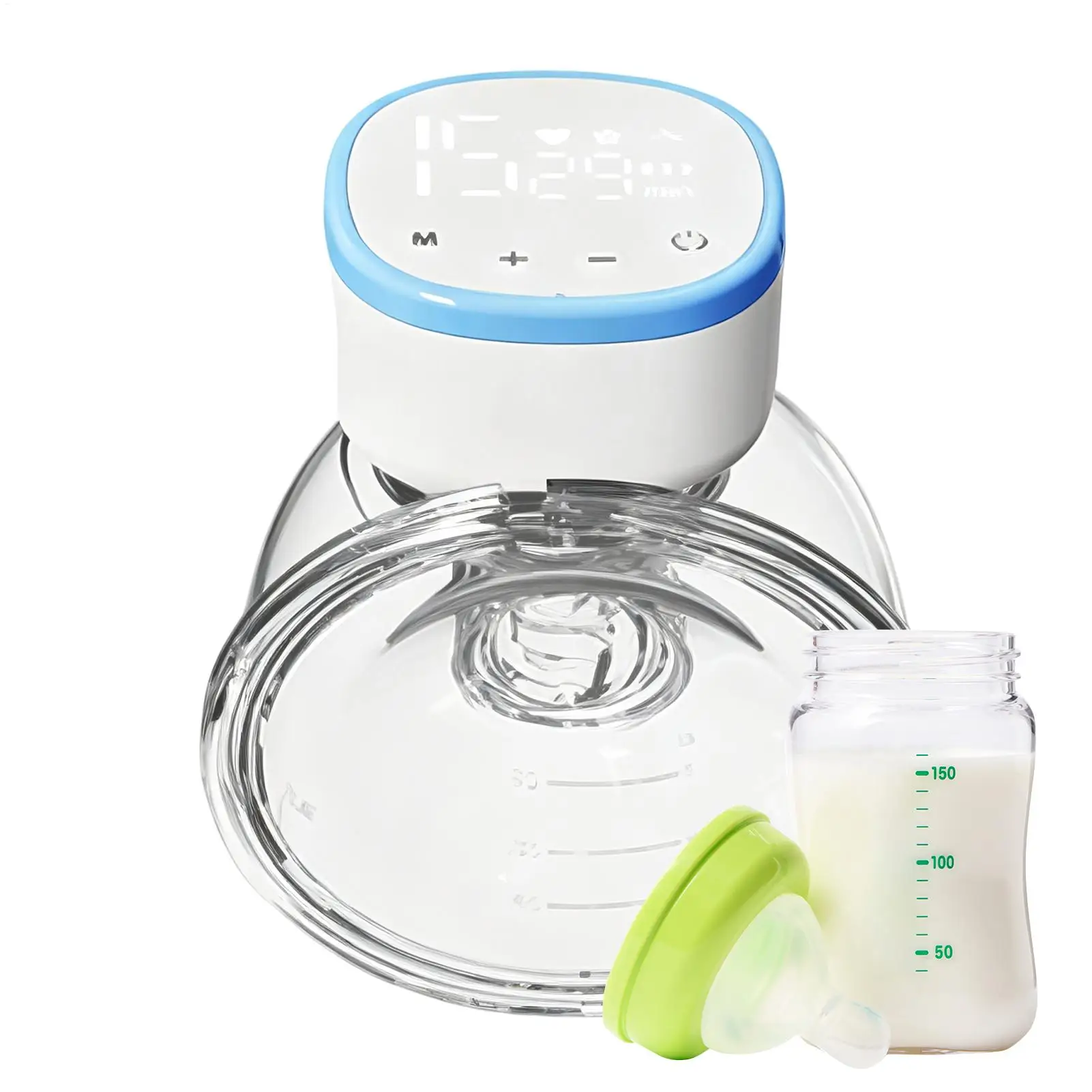 Extractor de leche portátil de carga rápida, lactancia eléctrica para bebés, bombeo manos libres portátil para reemplazo de tetina de leche para bebé - imagen 2