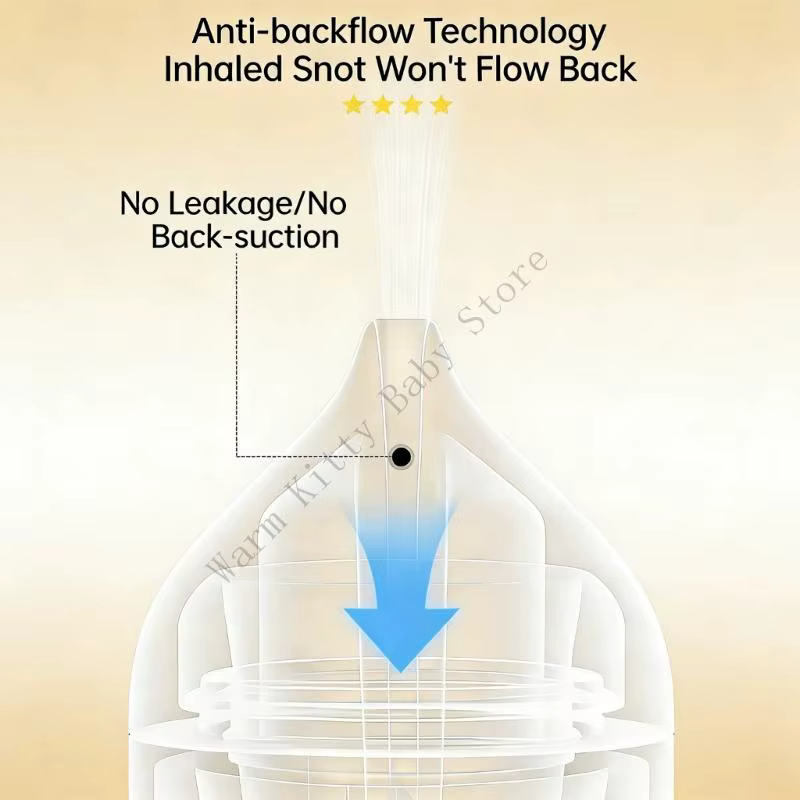XXFE Aspirador Nasal Bebé Manual con Punta Redonda Suave Ergonómico - imagen 4