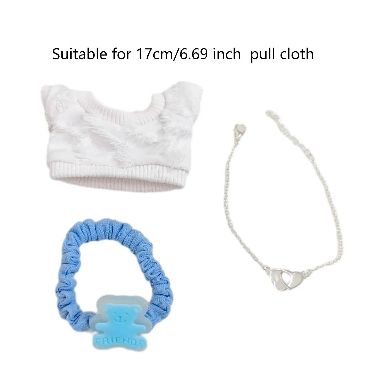 Doll Apparel Set for Kids with DIY Decoration And Pendant Outfits for 17cm Doll