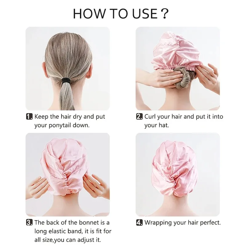 Gorro de dormir para bebé seda natural morera – Turbante retorcido - imagen 2