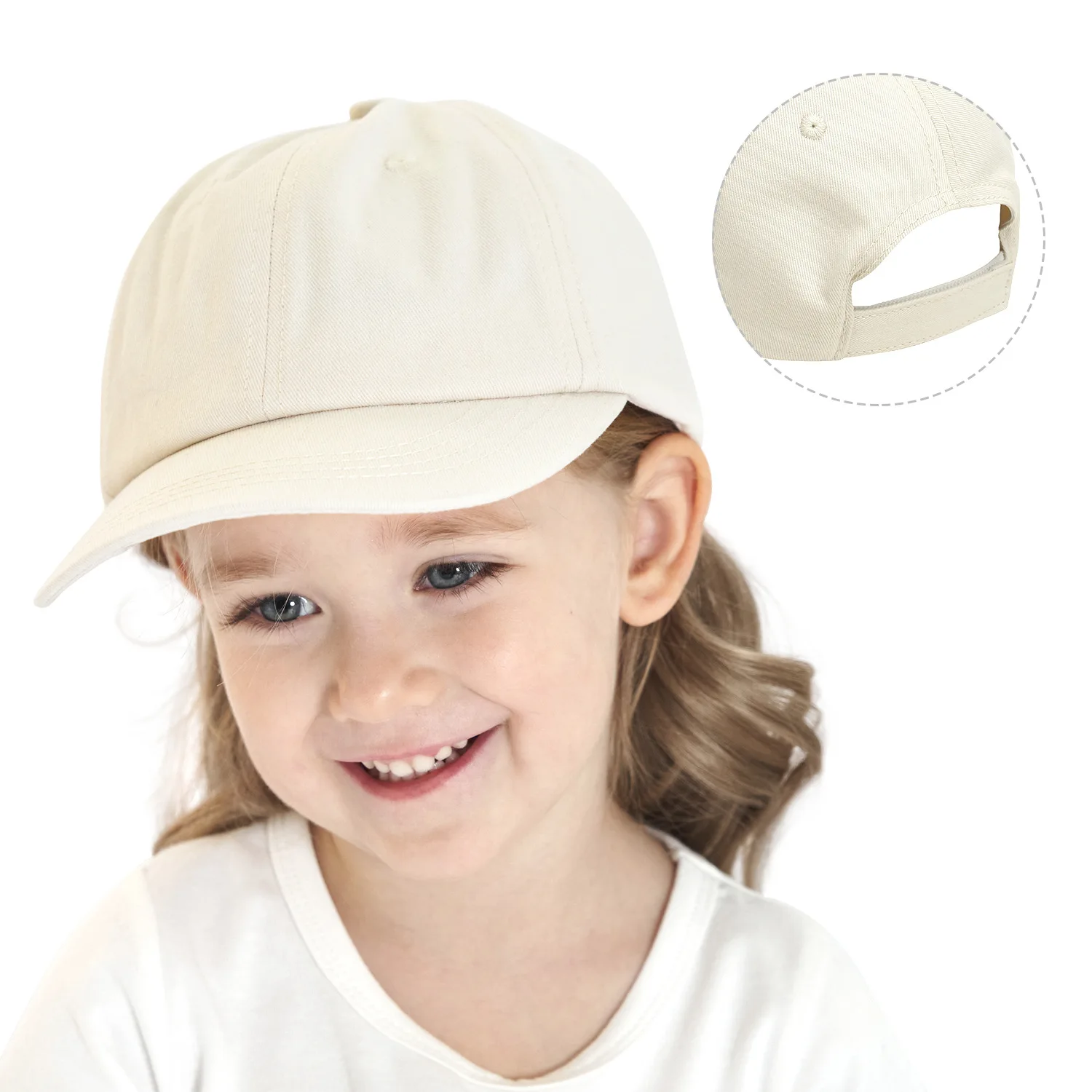 Gorra de béisbol de pana de Color sólido para niños, sombrero para el sol a prueba de viento, sombreros de Hip-Hop ajustables de algodón para niños, gorro de Color sólido para niñas - imagen 3