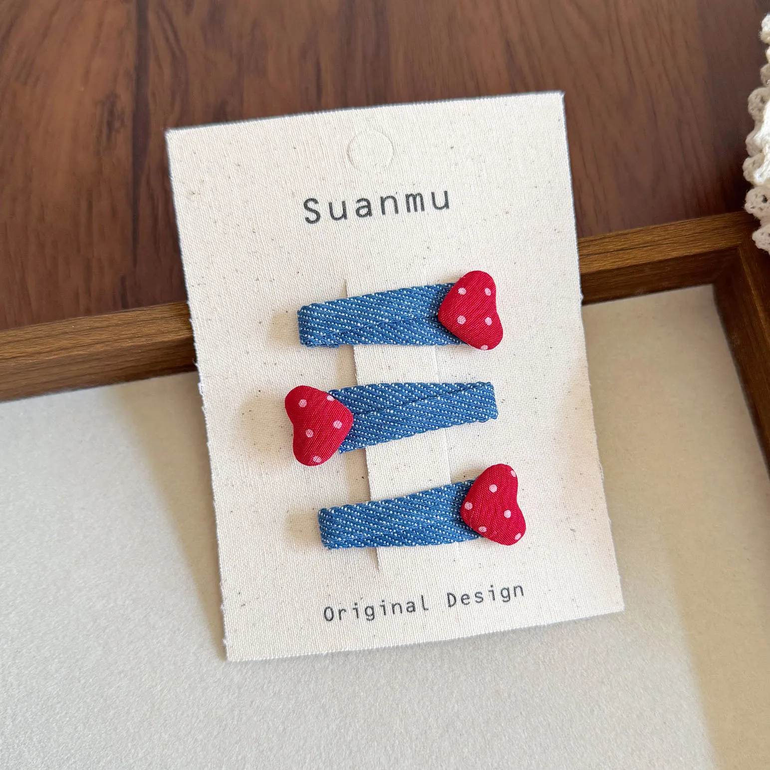 Nuevo bebé Denim amor arco horquilla diadema niños flequillo lateral BB pellizco sombreros de goma niñas niños accesorios para el cabello - imagen 5