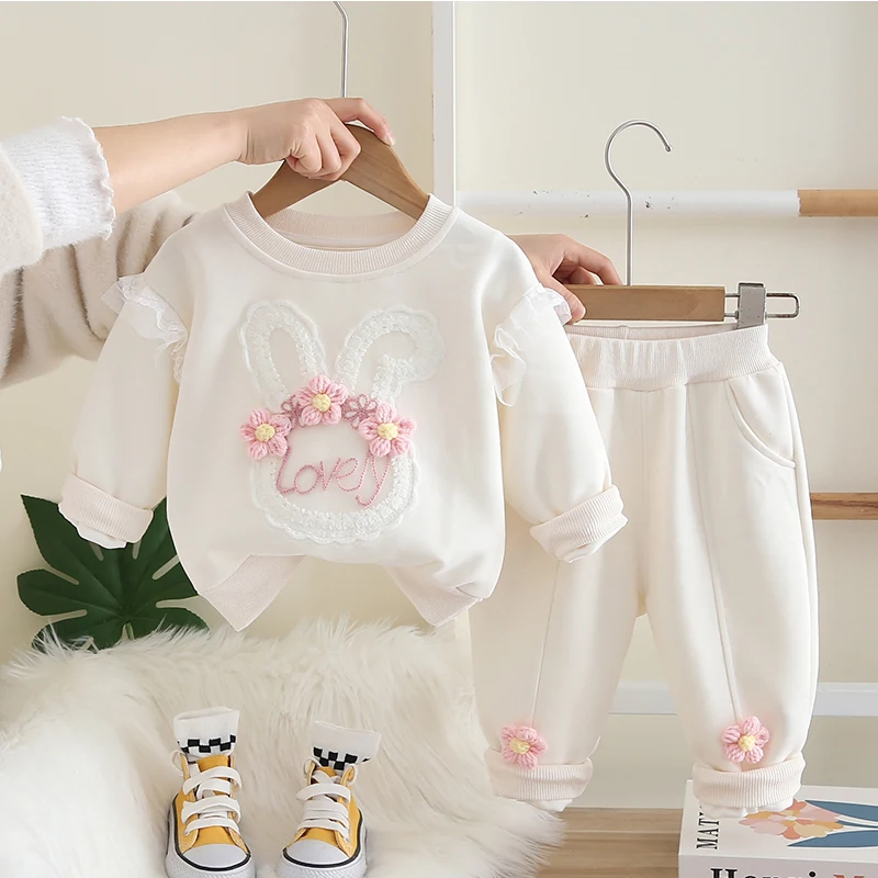 Nueva ropa de otoño para bebés, conjunto de ropa para niños y niñas, camiseta de manga larga, pantalones, 2 unids/set, disfraz infantil, chándales para niños pequeños - imagen 4