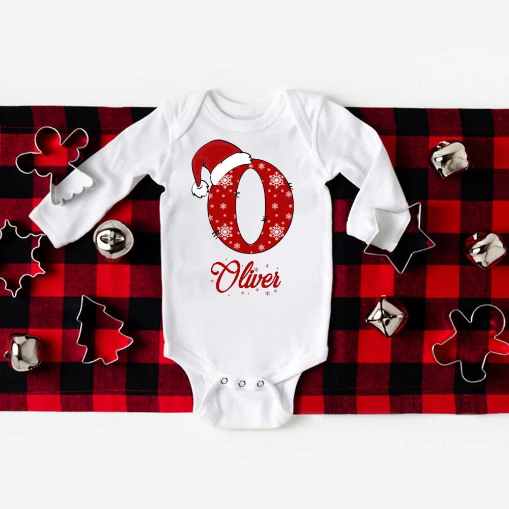 Body de bebé de Navidad personalizado, pelele infantil de Navidad con nombre personalizado, ropa de Navidad para niño y niña, peleles de fiesta de Navidad para bebé, regalo - imagen 4