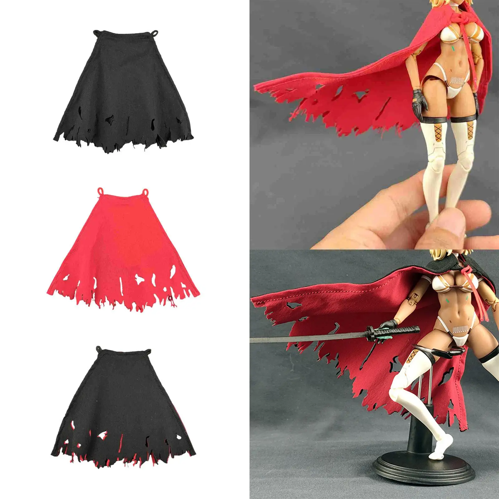 1/12 Scale Cape Cape Stylish Outfit Costume Cape Model Miniature Doll Clothing for 6'' inch Soldier Figures Accessories Body