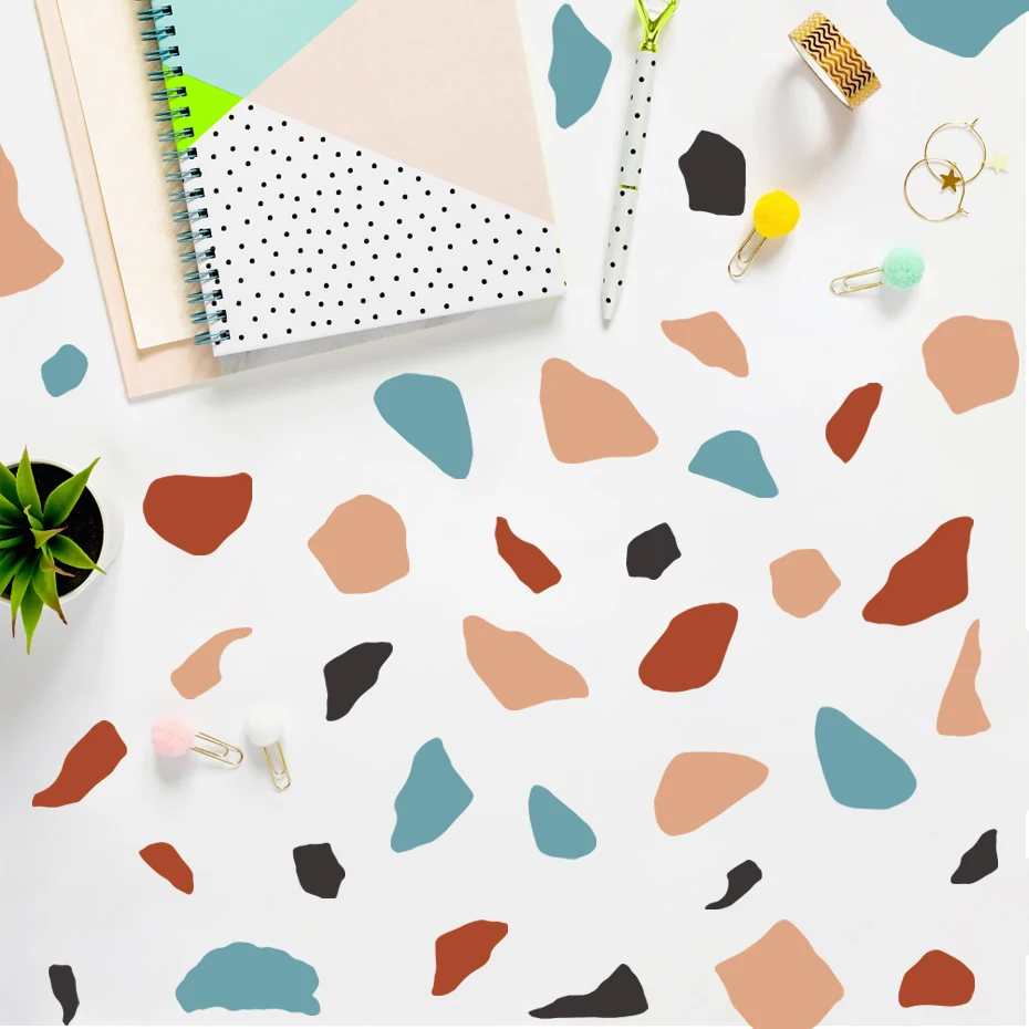 Calcomanías de terrazo para pared infantil – adhesivos removibles - imagen 3