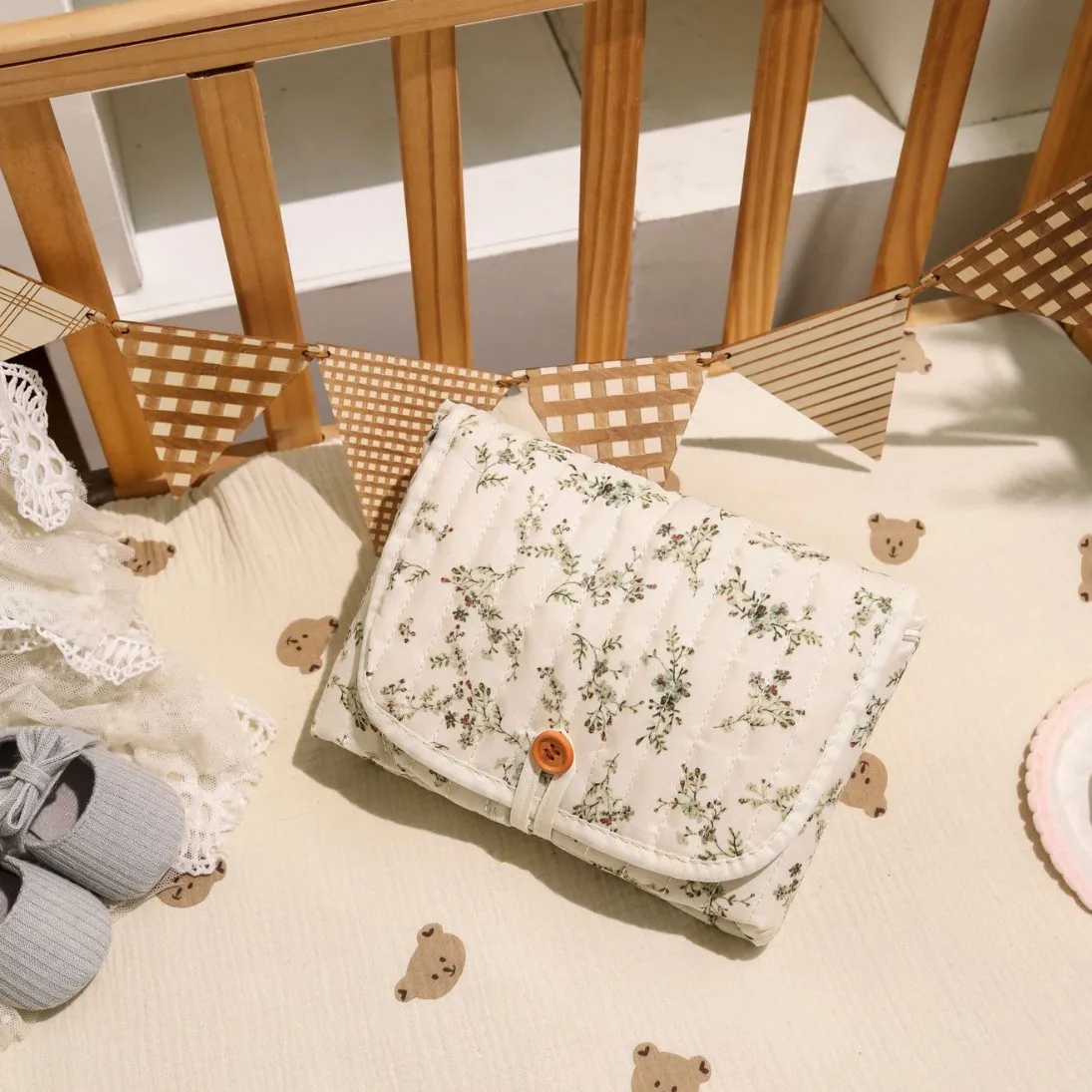 Cambiador impermeable plegable multifunción portátil, alfombrilla para cambiar pañales de bebé recién nacido, cambiadores, colchón de cama infantil - imagen 3