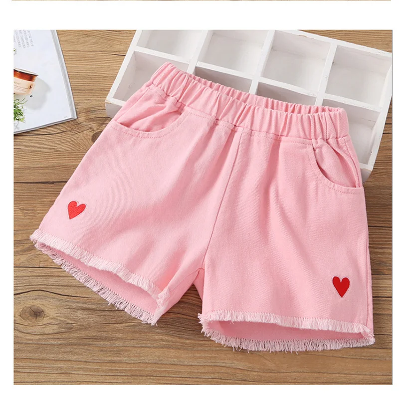 Pantalones cortos vaqueros bordados para niña verano - imagen 3