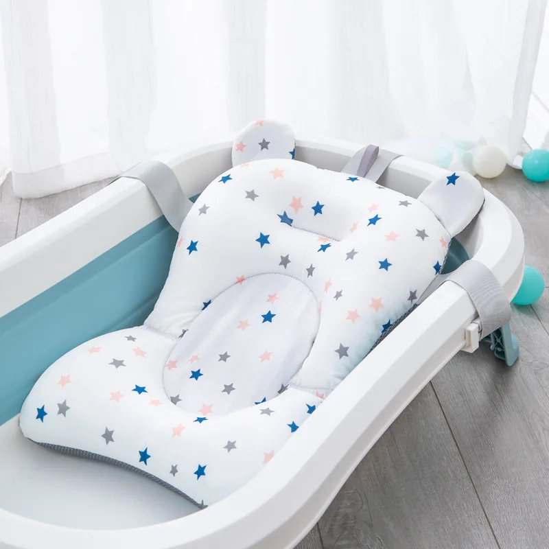 Estera de soporte para asiento de baño de bebé, cojín antideslizante para el cuerpo de los niños, almohadilla para bañera de bebé, silla, almohada para bañera para recién nacidos, red de ducha para niños pequeños - imagen 3