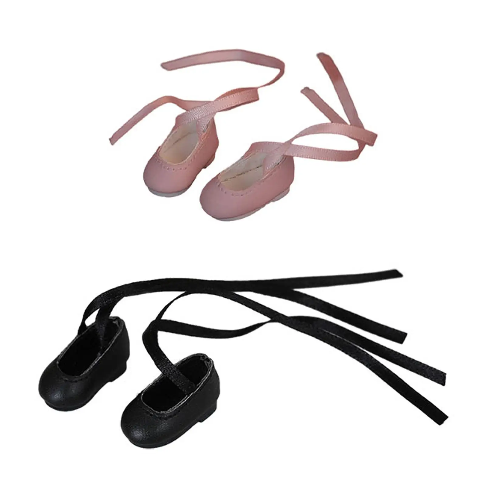 BJD Doll Flats Shoes BJD Doll Shoes Fashion Dress up Pretend Play Outfits, PU Shoes Footwear for 1/6 Doll Female Doll Figures