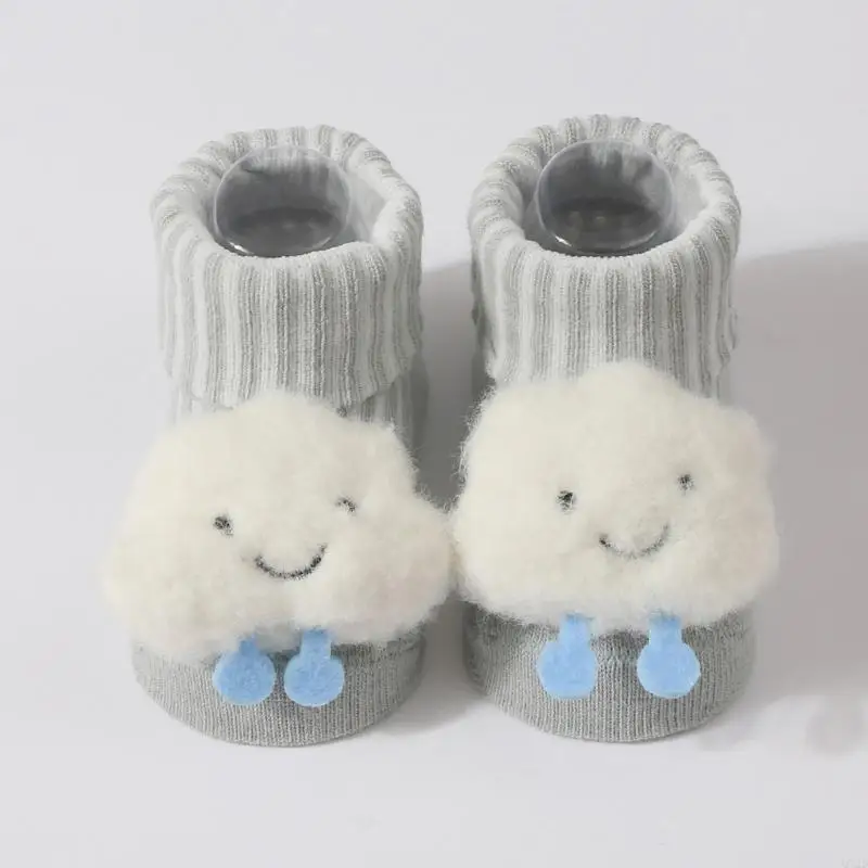 QX2D 2 pares calcetines para niños pequeños diseños dibujos animados algodón calcetines para bebés calcetines - imagen 3