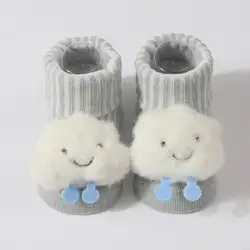 QX2D Calcetines bebé algodón con diseños de dibujos animados
