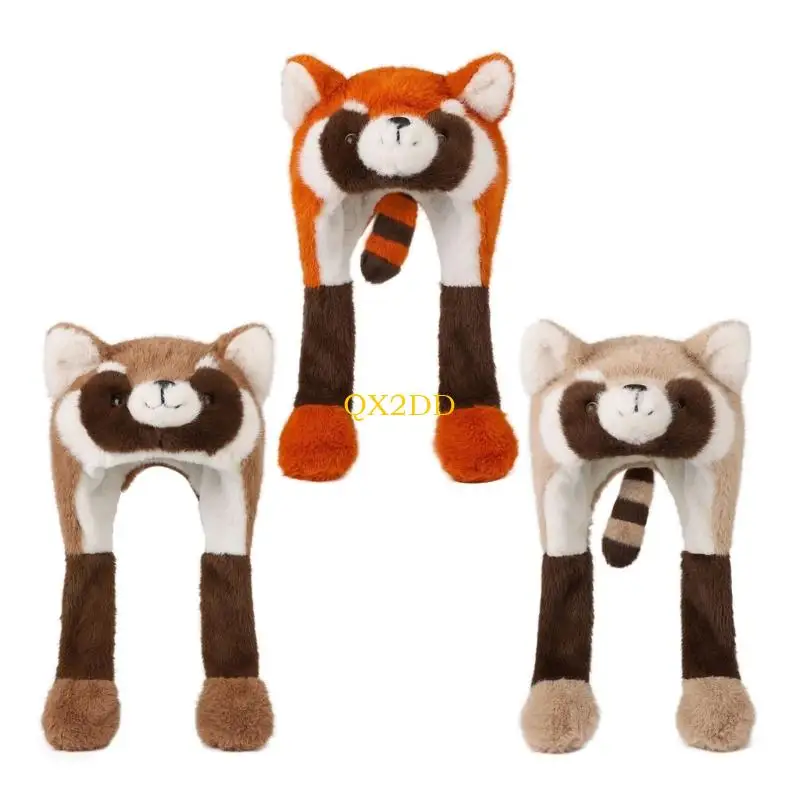 Gorro de invierno con diseño de mapache