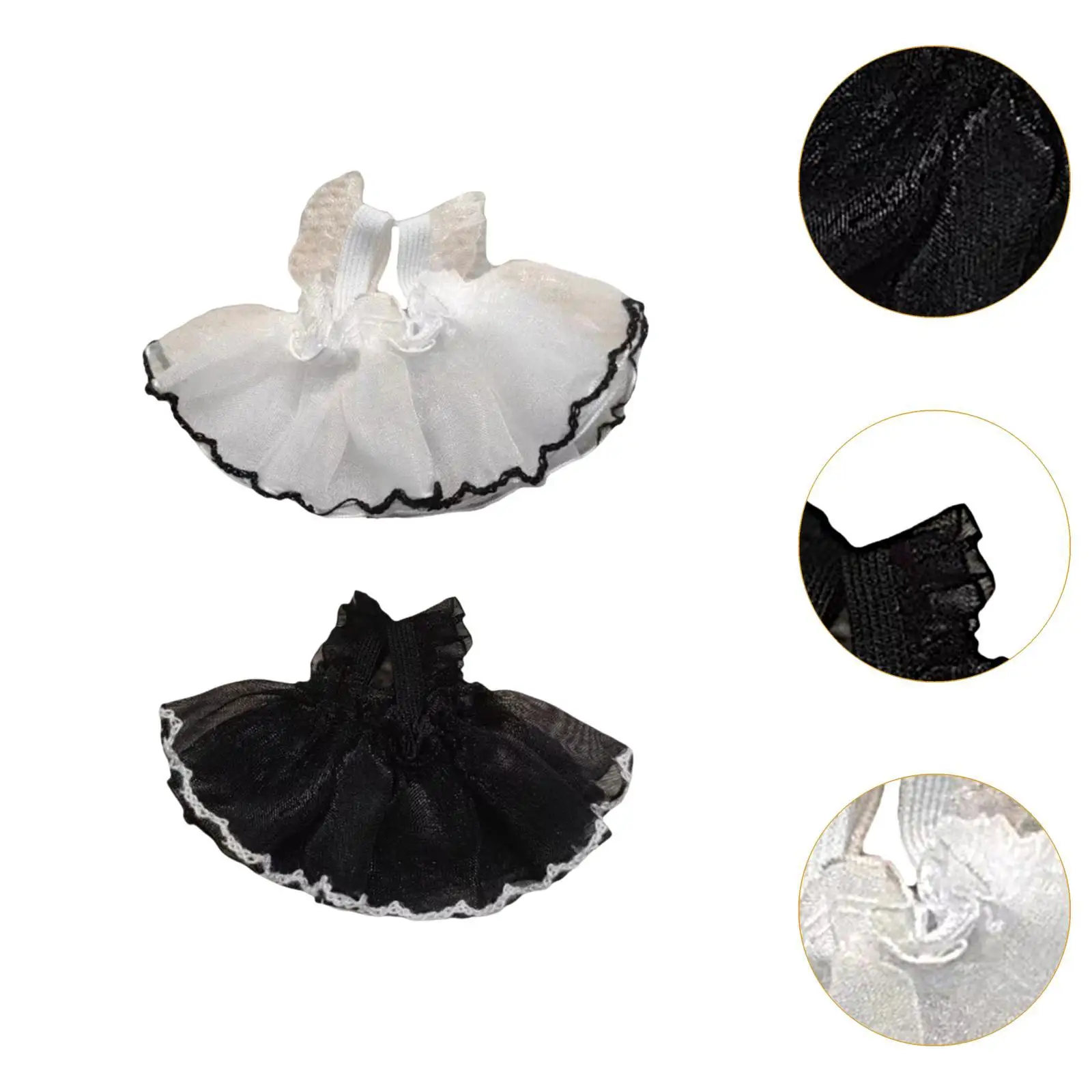 2Pcs 14cm Doll Clothes Doll Strap Dress, Birthday Gifts, Doll Accessories Costumes Fashion Dress up DIY Doll Clothes Toy