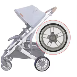 Neumático de rueda trasera de cochecito para Uppababy Cruz V2, cubierta de rueda trasera de cochecito, carcasa sin cámara de PU, accesorios de repuesto para Buggy de bebé
