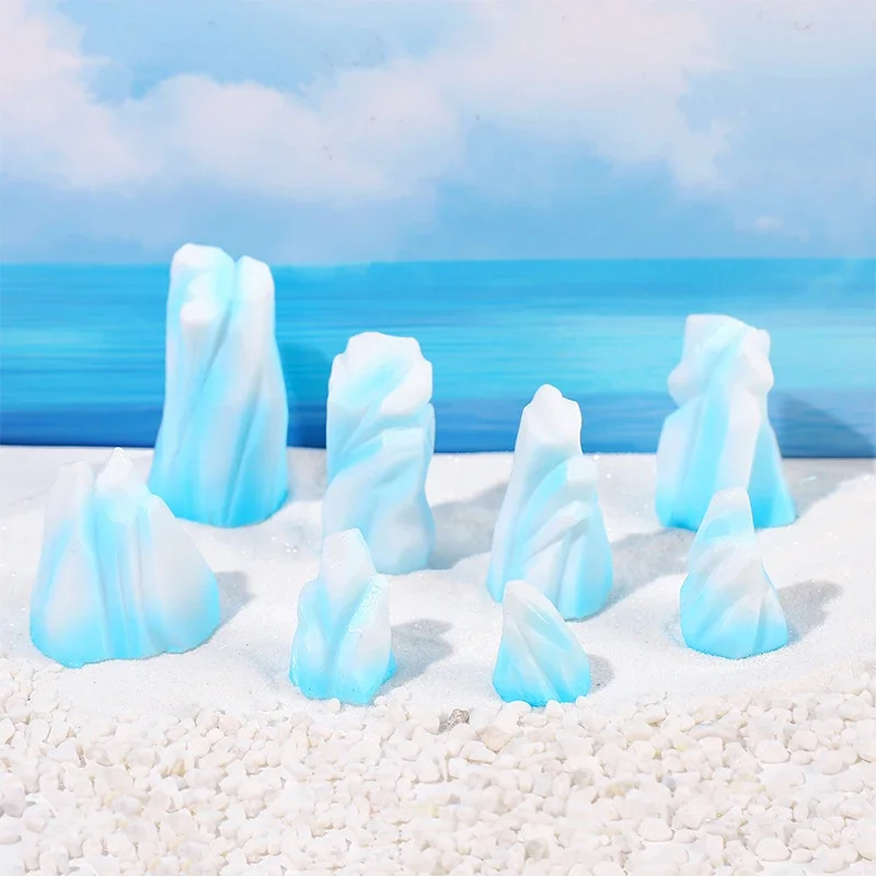 Maqueta 3D iceberg ártico realista para decoración navideña infantil
