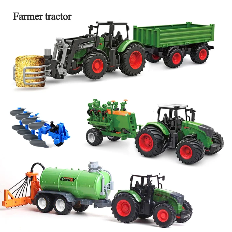 Tractor agrícola con remolque para niños