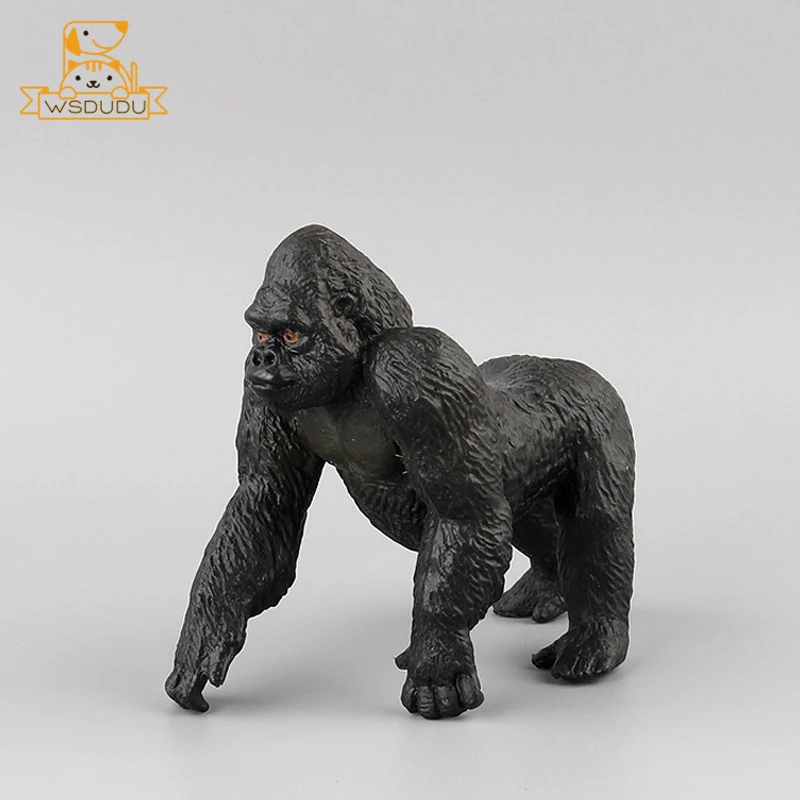 Figura realista de chimpancé, Animal primado, gorila, modelo de vida silvestre, juguete educativo de aprendizaje, regalo para niños, decoración de estatua de la selva
