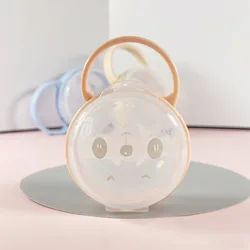 Portachupetes transparente con asa - Diseño panda para bebé