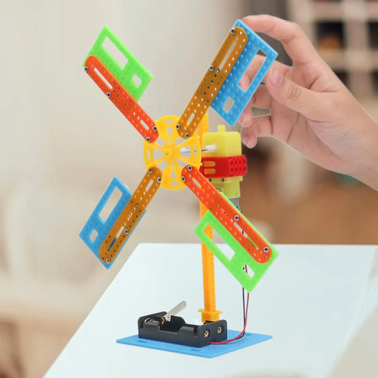 DIY Windmill Craft Physics Kit Desk Decoration Hands on Ability Invention Science Kit for Kids Girls Boys Holiday Gifts Children