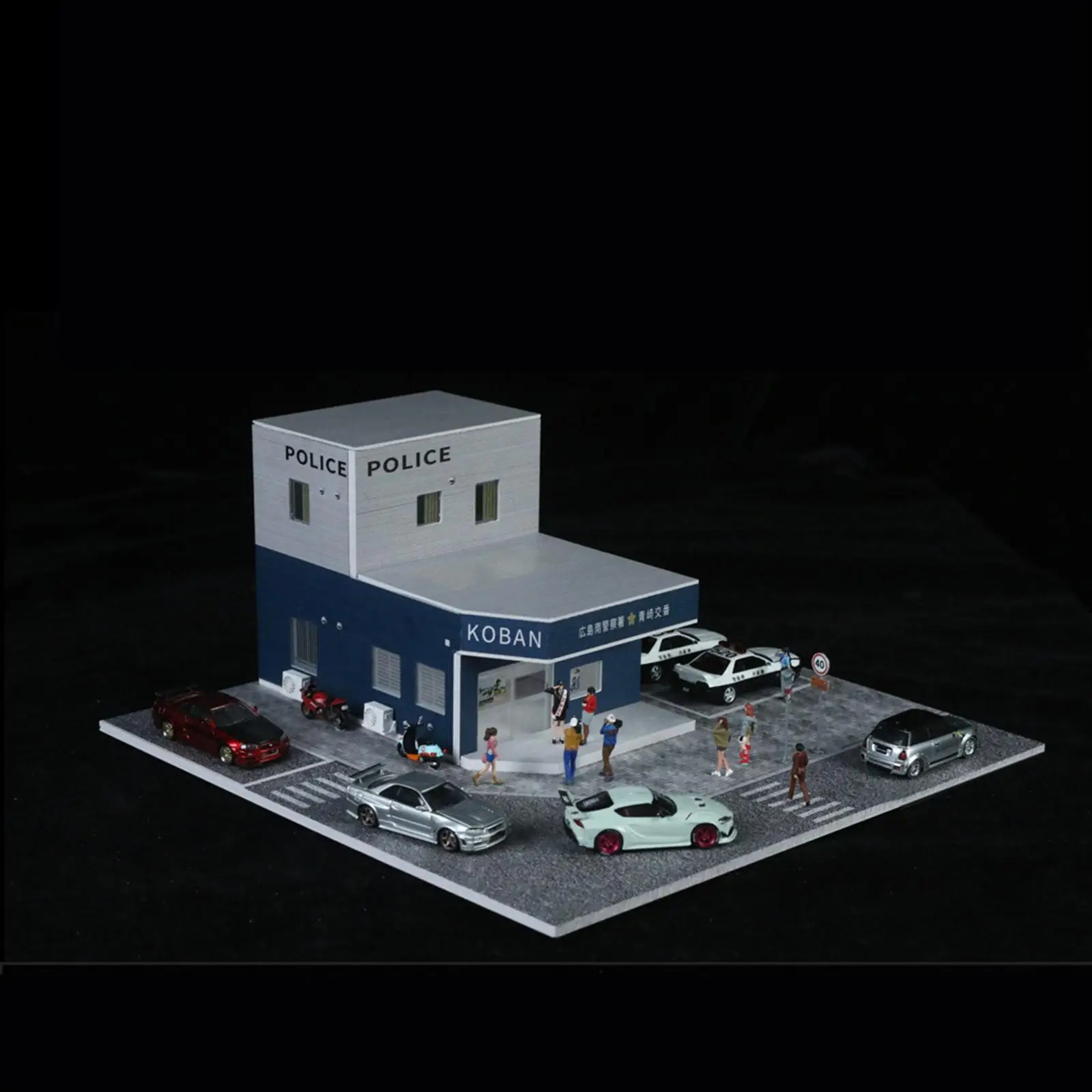 1/64 Car Garage Diorama Model DIY for Dollhouse Decor Vehicle Model Storage