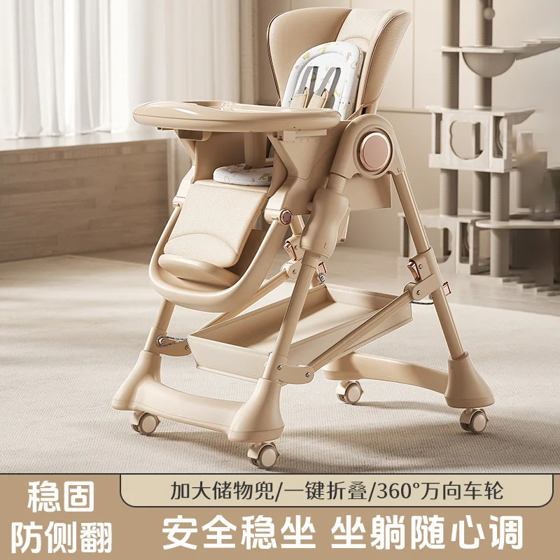 Silla de comedor para bebé plegable portátil y multifuncional - imagen 2