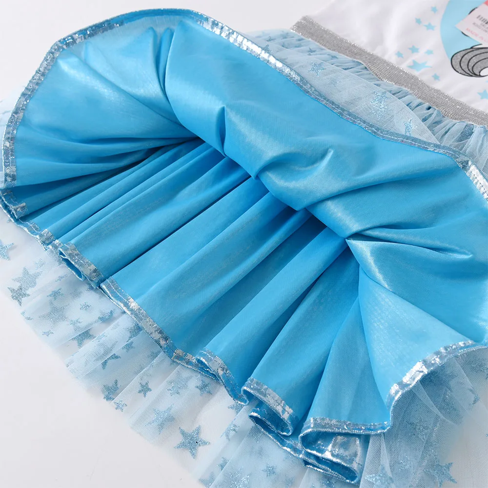 Vestido princesa niña manga larga unicornio algodón - imagen 4