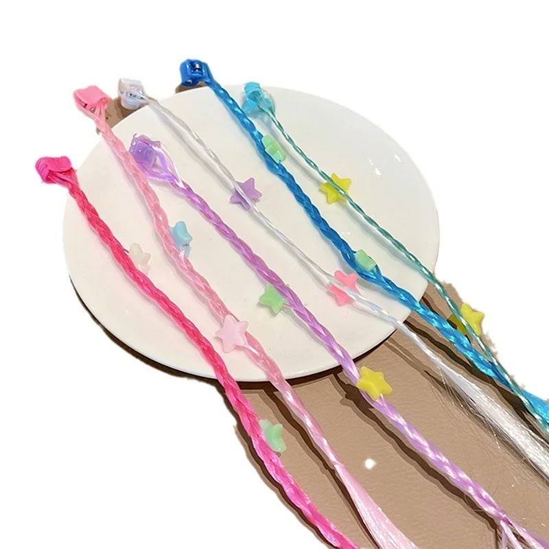 Pinzas de pelo con rastas multicolor para niña – look divertido - imagen 5