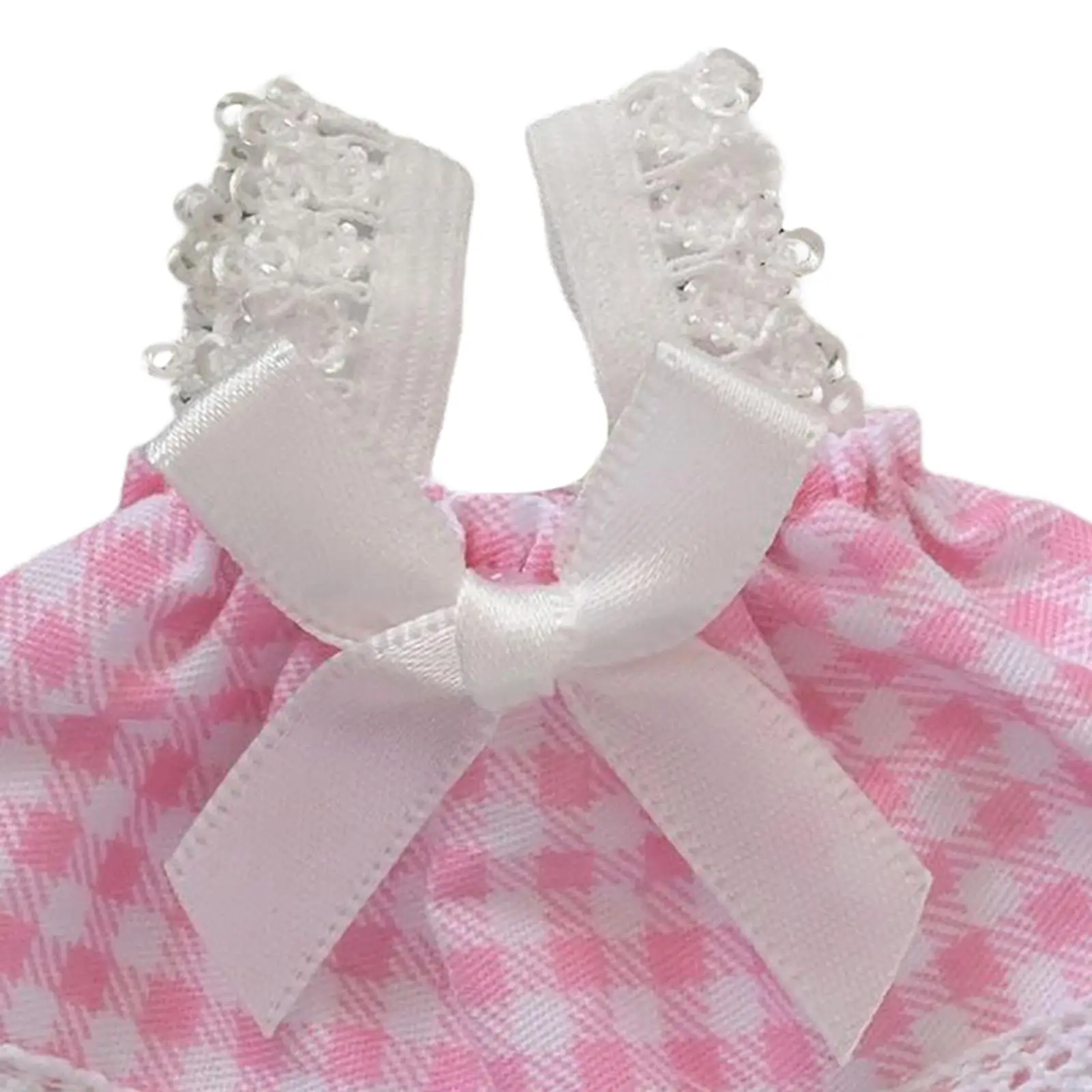 Plush Doll Strap Dress Hands on for 6.69inch Doll for Kids Birthday Gift DIY Accessories Cute Imagination Doll Clothes Costumes