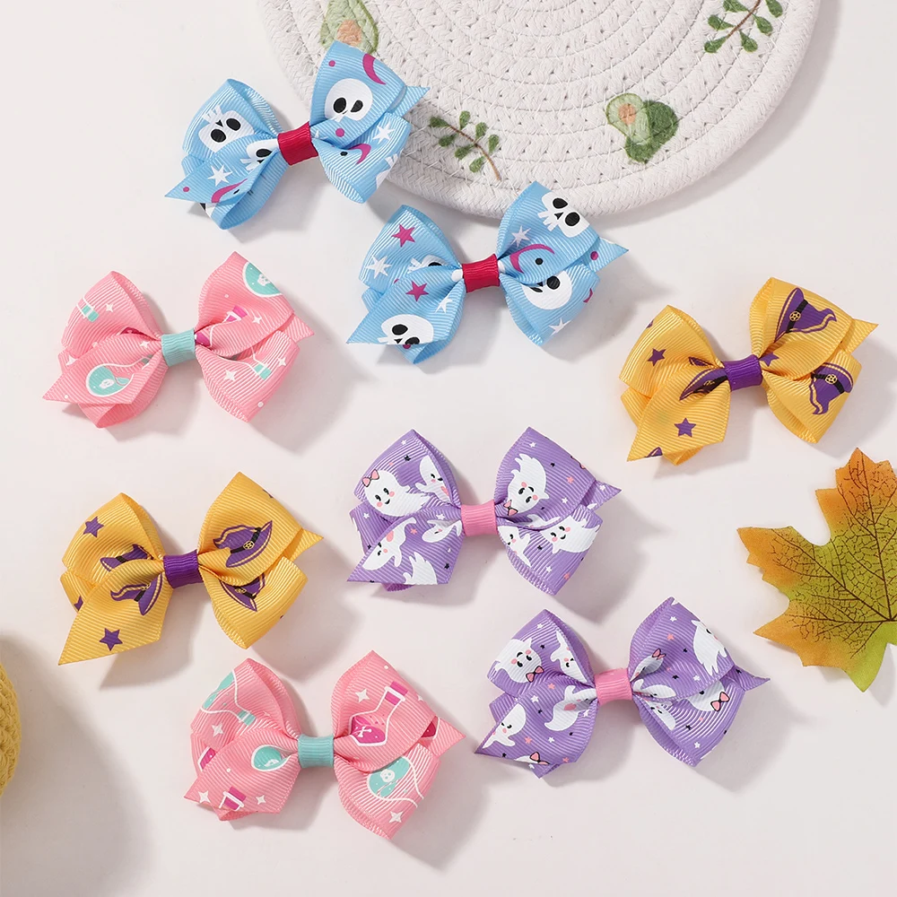 Pinzas de pelo Halloween suave algodón estilo fantasma para niñas - imagen 5