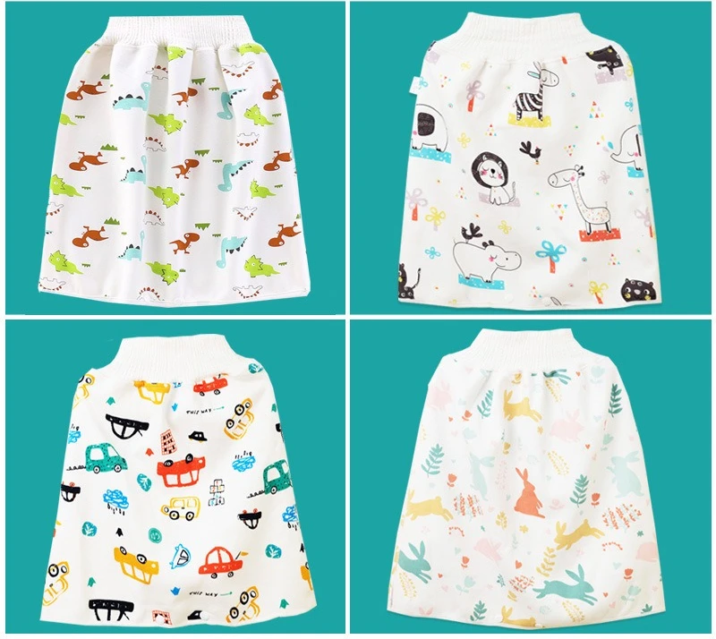 Falda de pañal impermeable para bebé, pañales de tela lavables para niños y niñas, pañales para recién nacidos, almohadilla de pañal de dibujos animados, pantalones de entrenamiento para niños - imagen 2