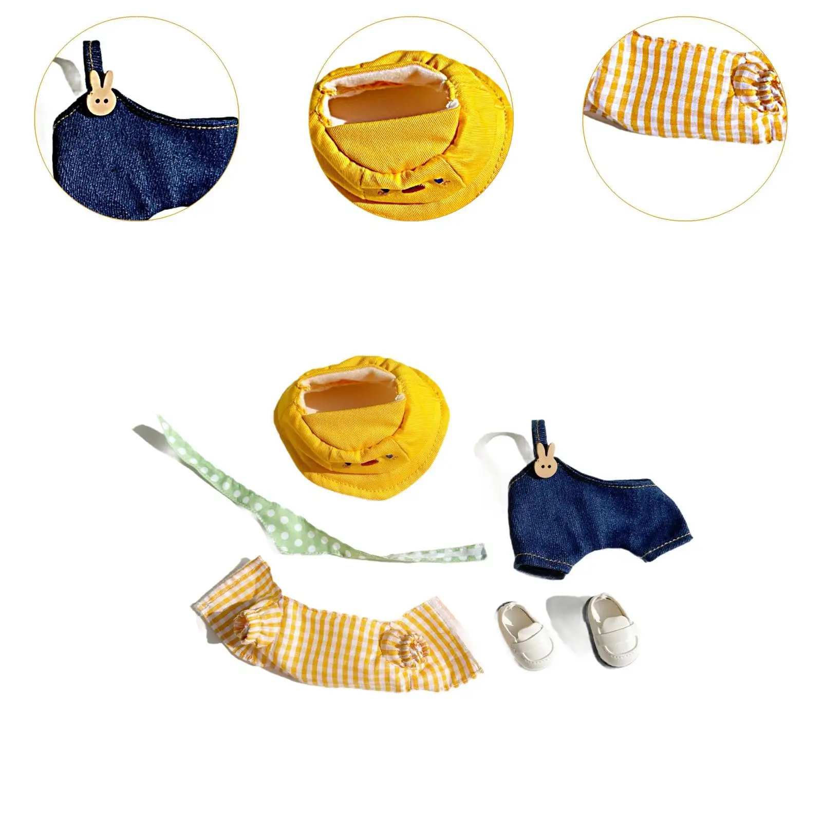 5x 17cm Doll Clothes Stylish Decor Dress up Soft Costume Accessories DIY Doll Toy Outifit Set Doll Clothing for Age 5-7 8-10