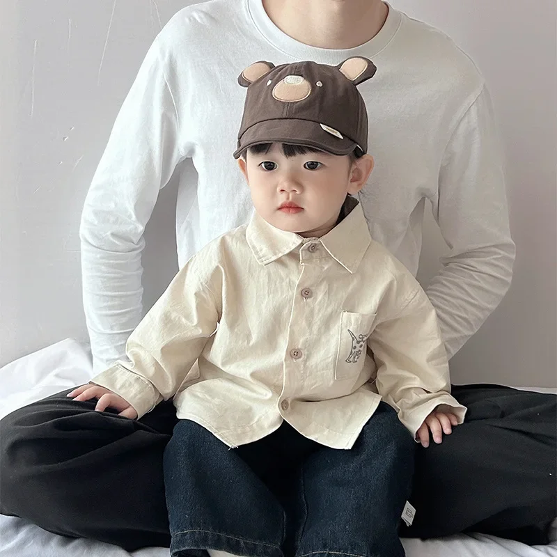 Gorra de béisbol deportiva para niños, gorra sencilla con pico de oso de dibujos animados para niños pequeños, sombrilla de viaje, accesorios de fotografía para bebés - imagen 5