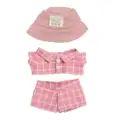 with pink hat