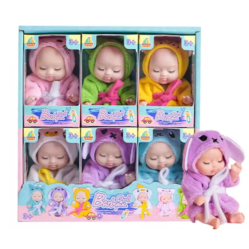 Mini muñeca bebé reborn para dormir – Set de princesa - imagen 3