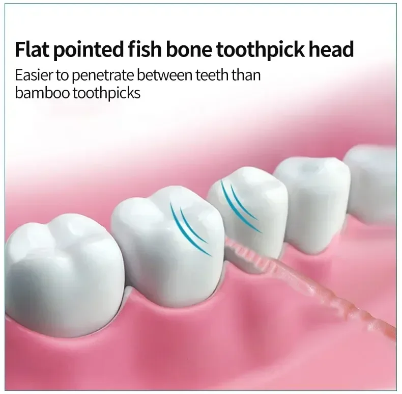 Palillo de dientes desechable portátil, caja familiar empaquetada, selección ultrafina, doble cabezal, personalidad de alta gama, palito de fruta creativo, 200 piezas - imagen 5