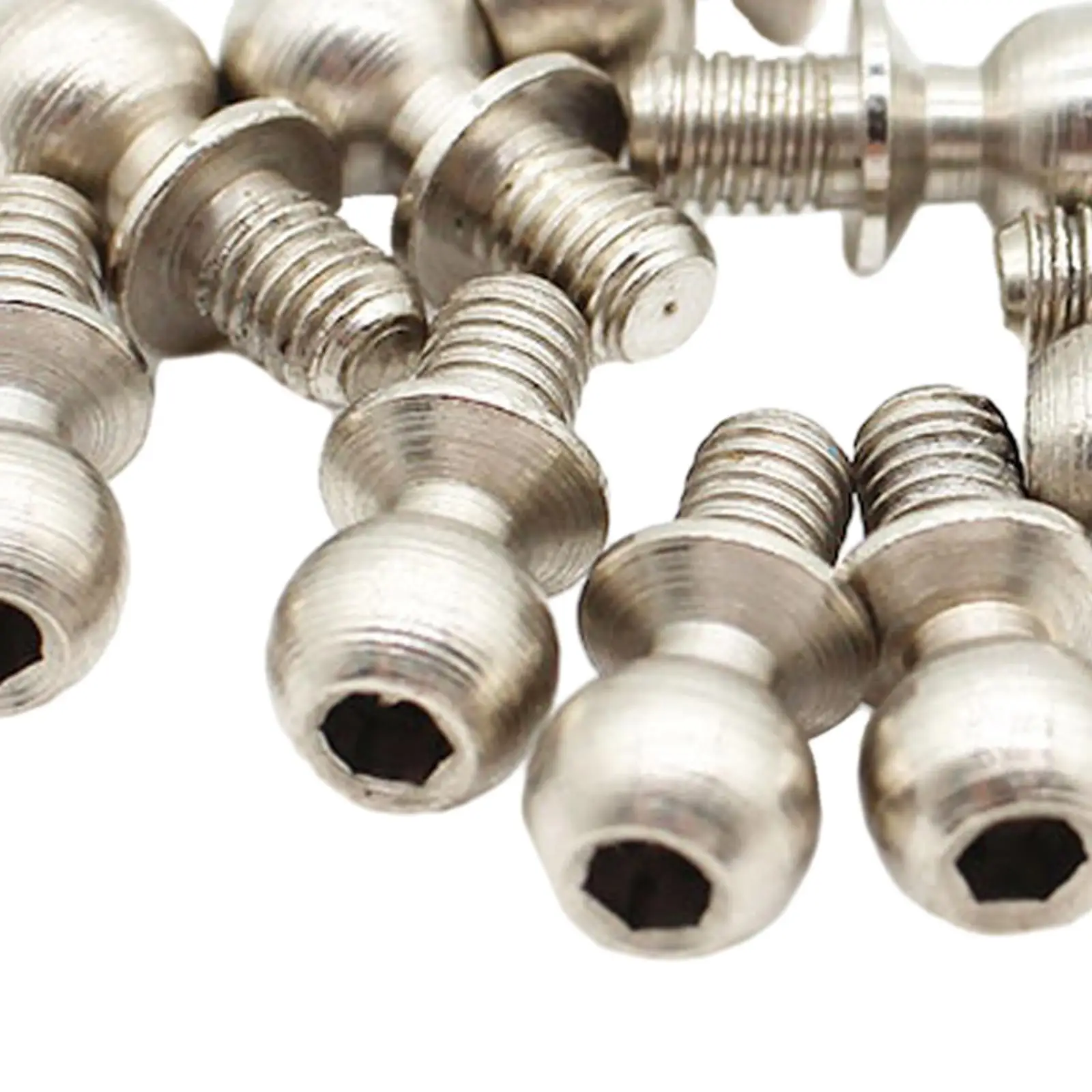 10 Pieces Metal Ball Head Screws Fixing for Wltoys 124010 124008 124007 124016 124017 124018 124019 1:14 Scale RC Model Car