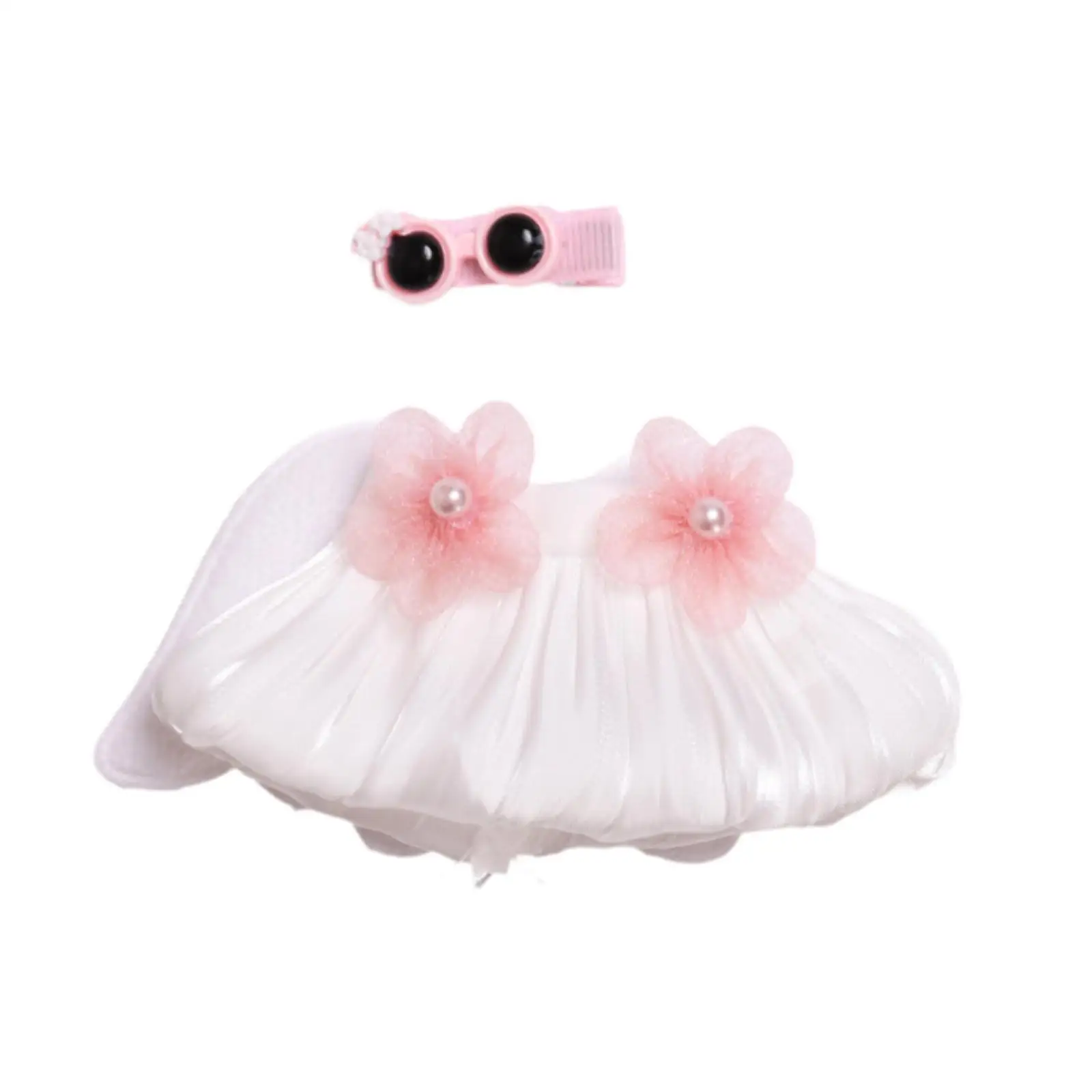 Doll Dress with Angel Wing Decoration Soft Costume Accessory for 15cm Doll Girls Dolls Fashion Doll Baby Doll Children's Gifts
