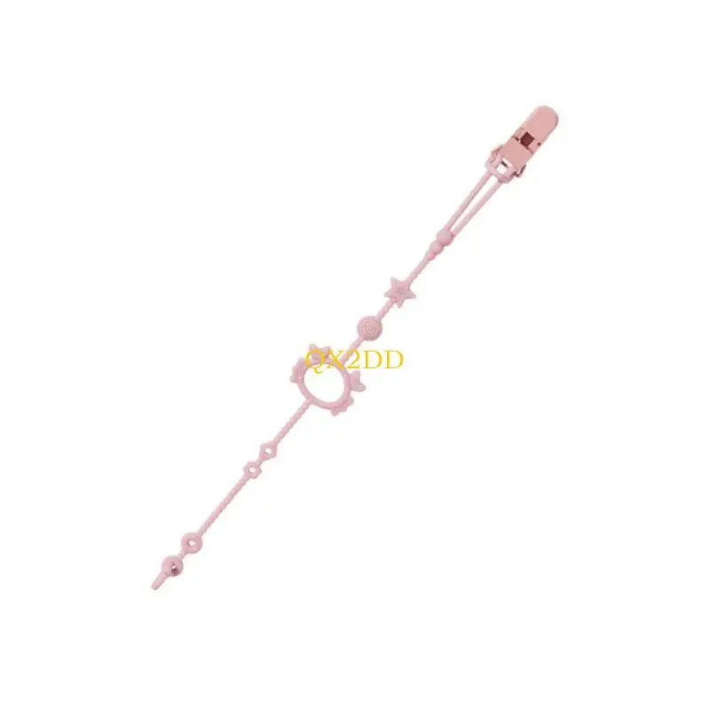 Sujetachupetes de silicona con clip – Para cochecito y trona