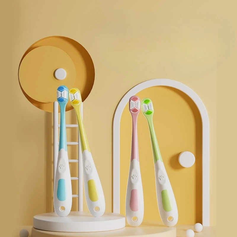 Cepillo de dientes suave ultrafino para niños, cepillos de dientes de pelo suave, limpieza profunda Oral, cuidado bucal para niños y niñas, herramientas de limpieza bucal, nuevo estilo - imagen 2