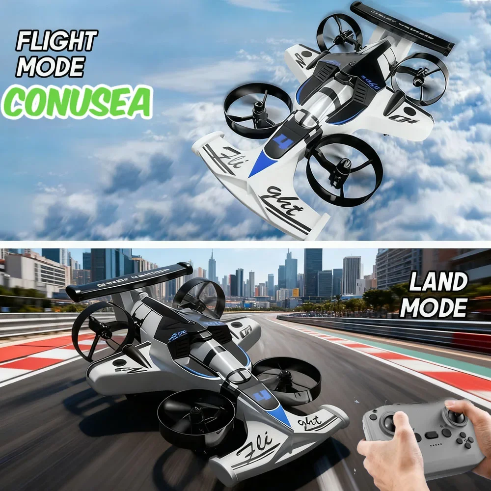 Dron teledirigido Land-Air coche y helicóptero acrobático para niños - imagen 2