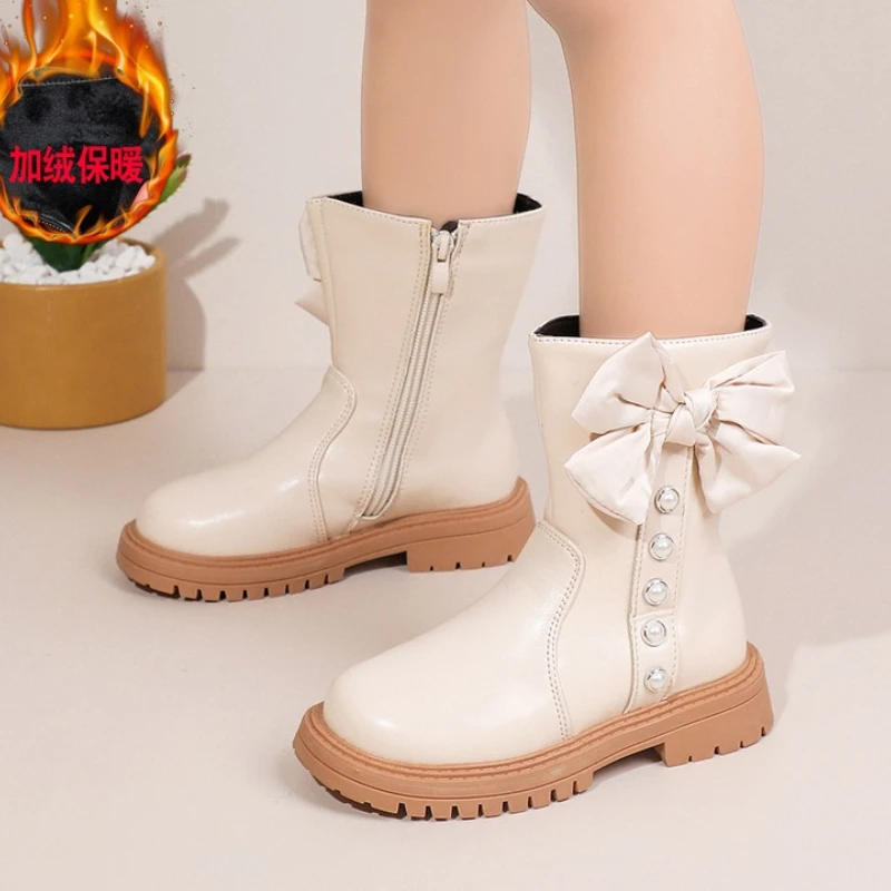 Botas de nieve para niña con mariposas – Estilo princesa - imagen 3